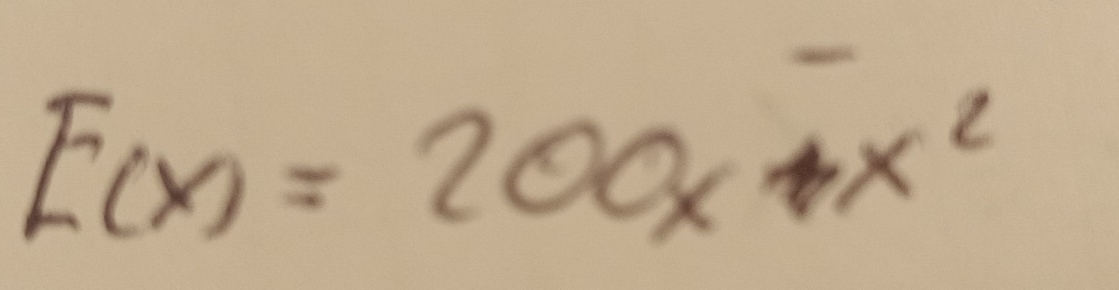 E(x)=200x+x^2