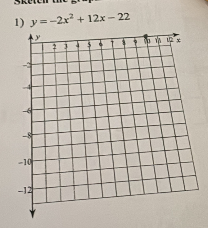 y=-2x^2+12x-22