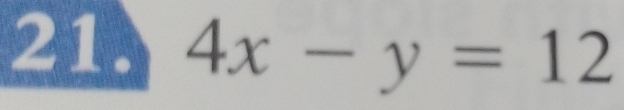 4x-y=12