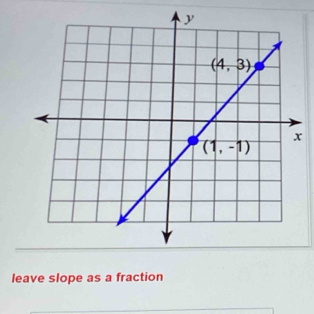 leave slope as a fraction