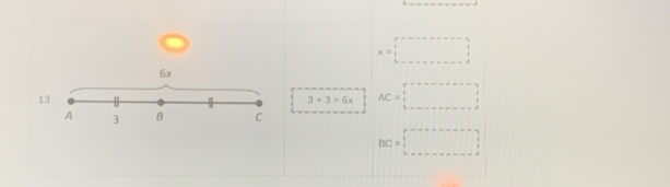 x=□
3+3=6x AC=□
BC=□