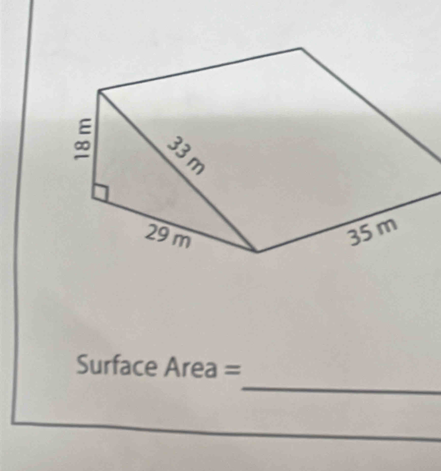 Surface Area =
_