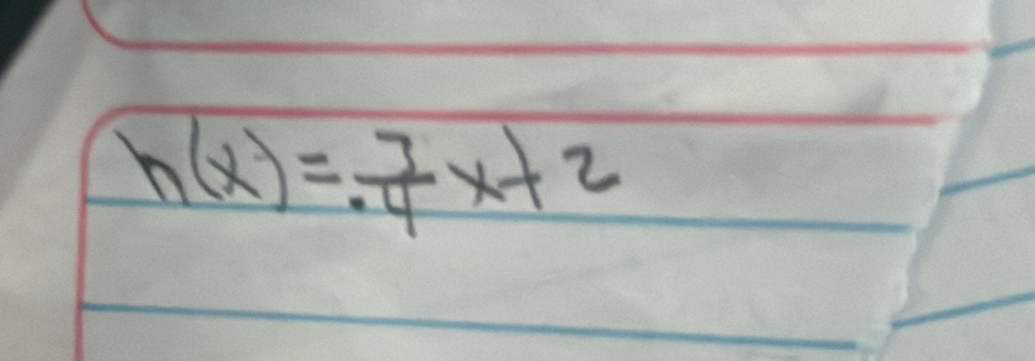 h(x)= 7/4 x+2