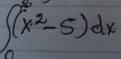 ∈t _0^(2(x^2)-5)dx