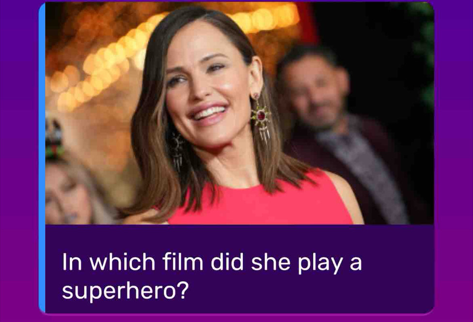 In which film did she play a 
superhero?