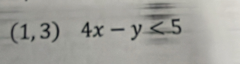 (1,3) 4x-y≤ 5