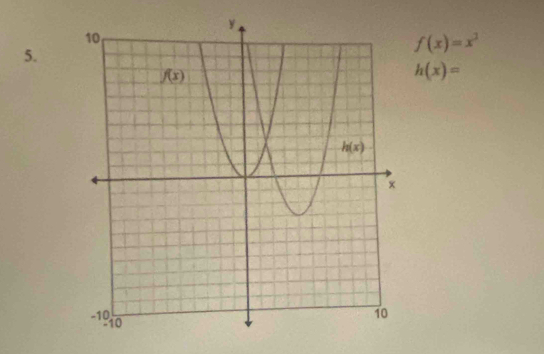 f(x)=x^2
5.
h(x)=