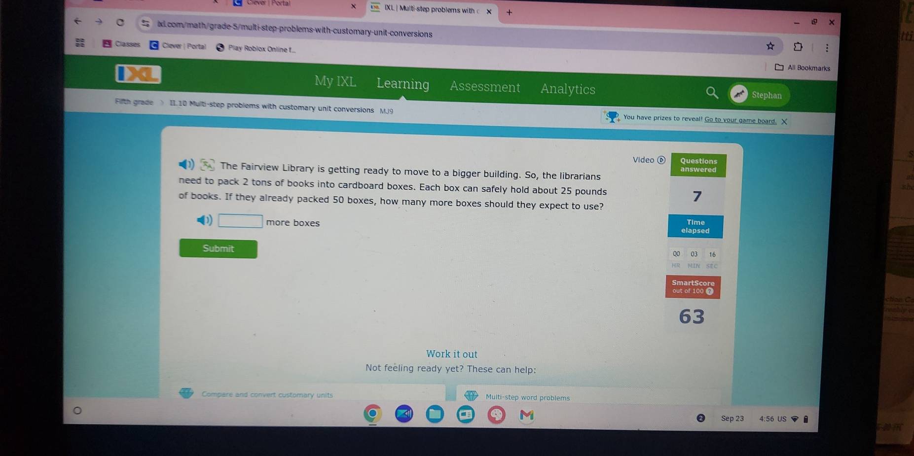 Solved: IXL | Multi-step problems with ixL.com/math/grade-5/multi-step ...