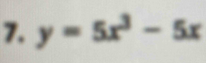 y=5x^3-5x