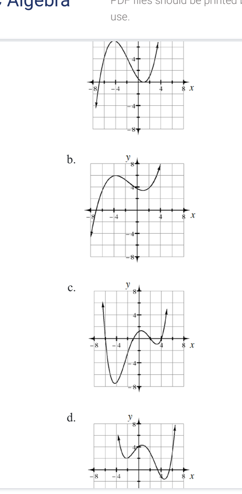 Algebra 
use. 
b. 
c. 
d.