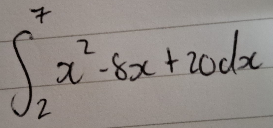 ∈t _2^(7x^2)-8x+20dx