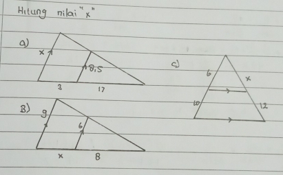 Hitung nilai "" 
a) 
() 
B)