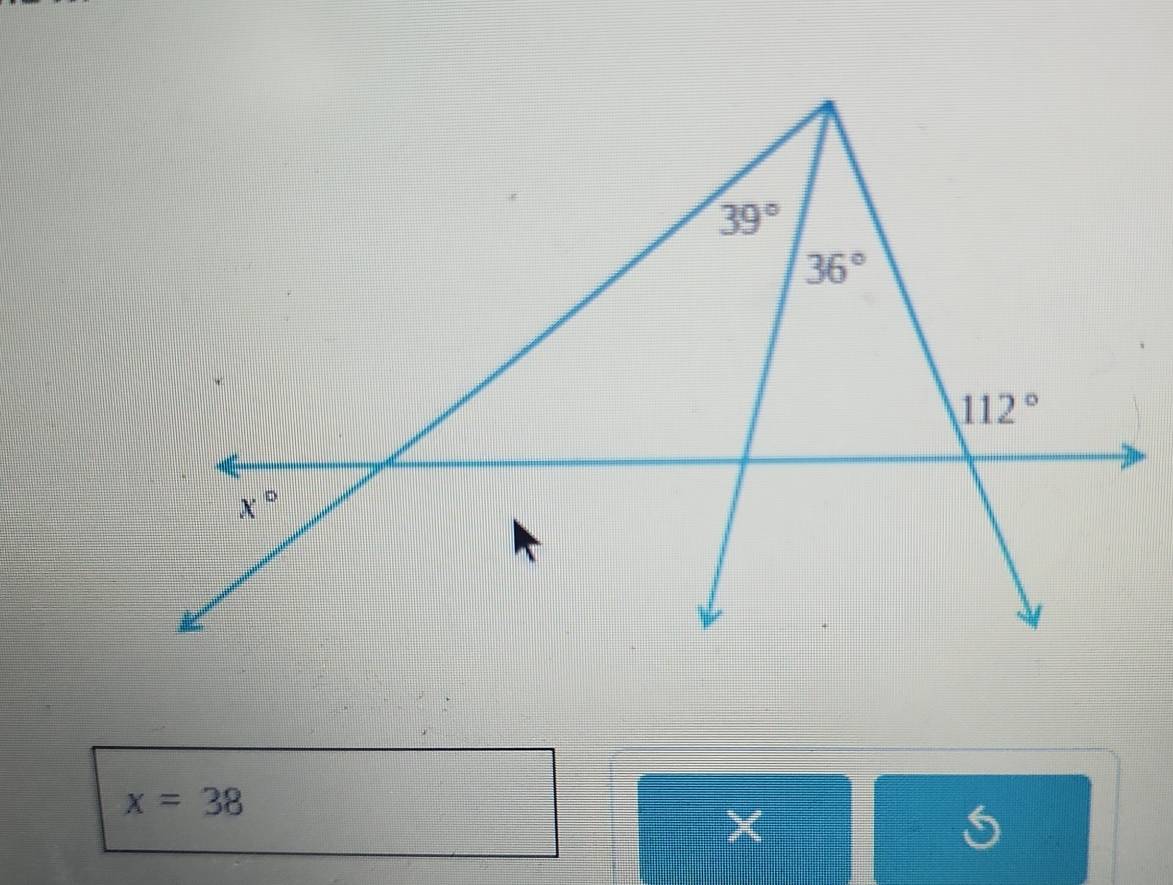 x=38
X