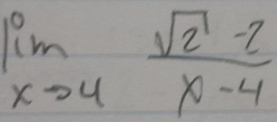 limlimits _xto 4 (sqrt(2)-2)/x-4 