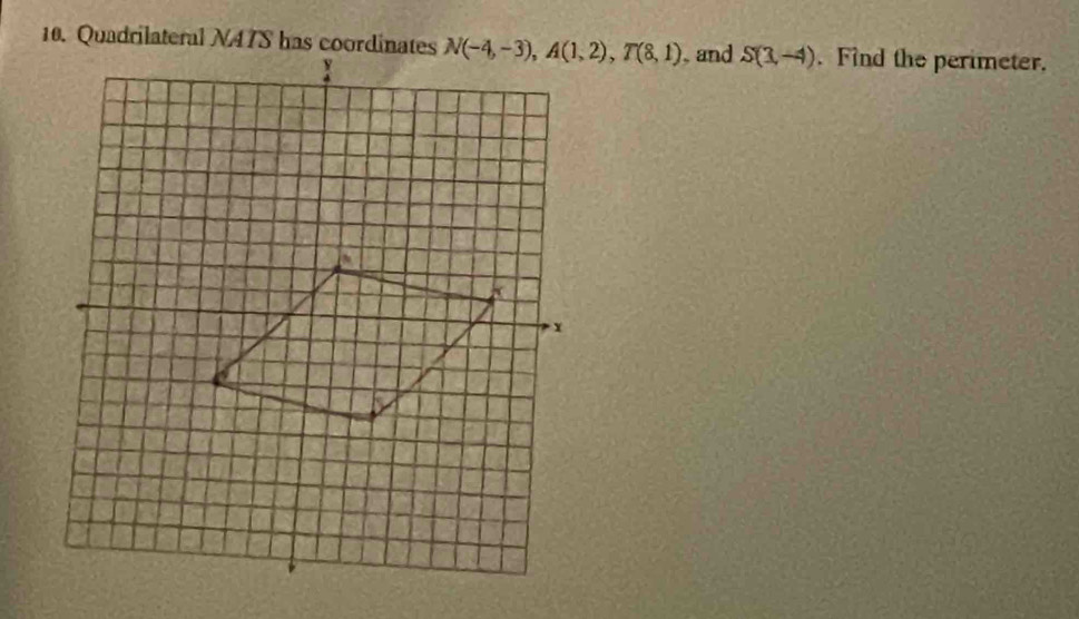 and S(3,-4). Find the perimeter.