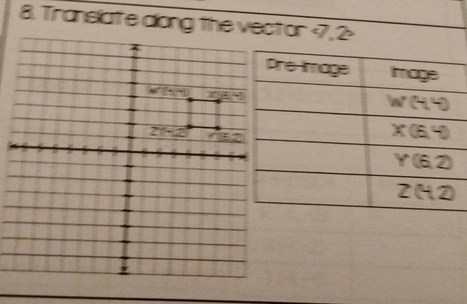 Translate dong the vector <7,2>