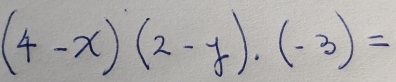 (4-x)(2-y)· (-3)=