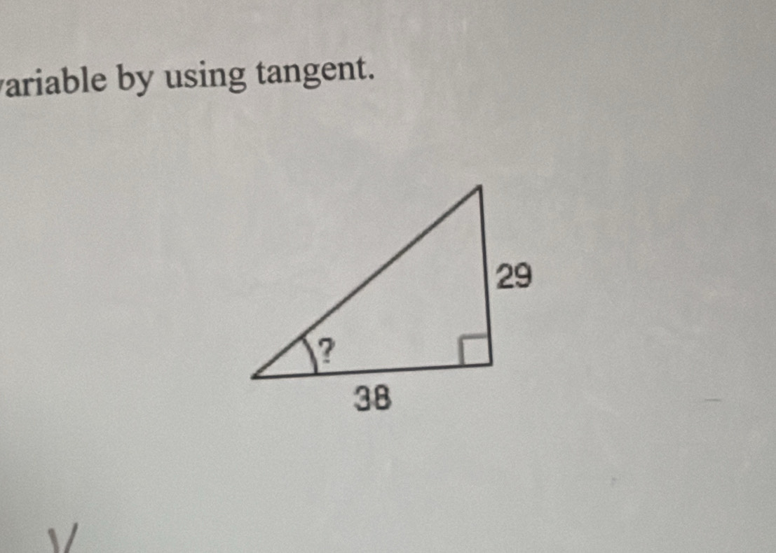 ariable by using tangent.