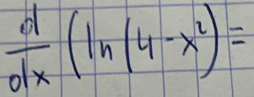  d/dx (ln (4-x^2)=