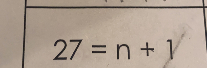 27=n+1