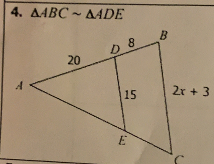 △ ABCsim △ ADE