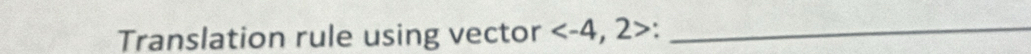 Translation rule using vector : _