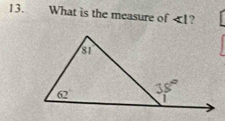 What is the measure of ∠ I ?