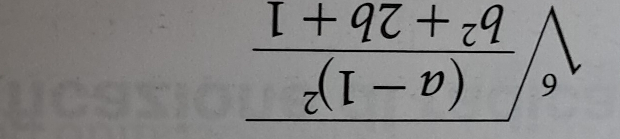 sqrt[6](frac (a-1)^2)b^2+2b+1