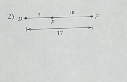 ? 10 F
2) D E
17