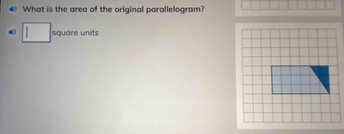 What is the area of the original parallelogram?
□ squareunits...