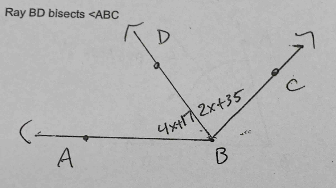 Ray BD bisects