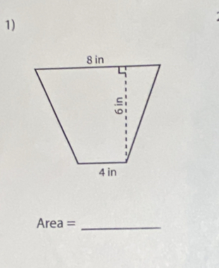 Area = _