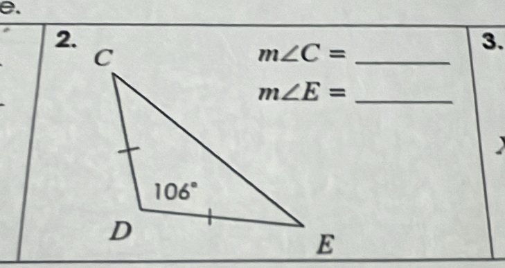 m∠ C= _
m∠ E= _