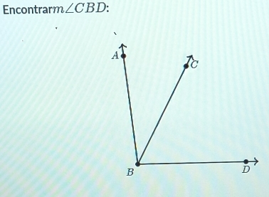 Encontrarm ∠ CBD :
