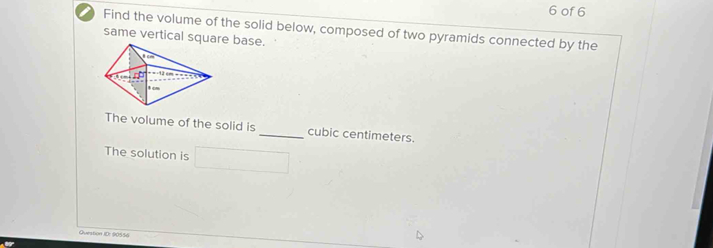 Solved: of 6 Find the volume of the solid below, composed of two ...