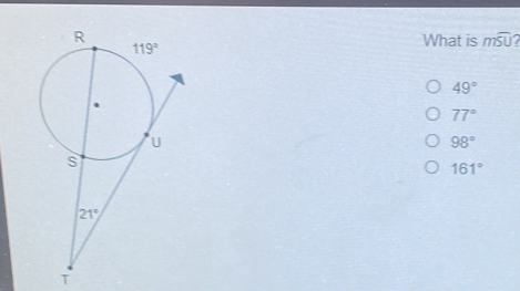 What is n overline 51 in
49°
77°
98°
161°
T