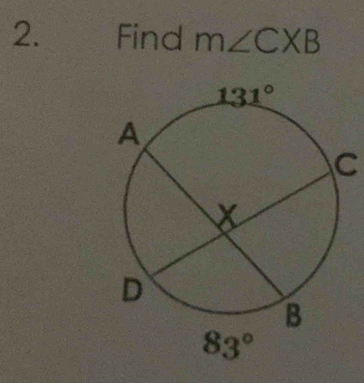 Find m∠ CXB
C