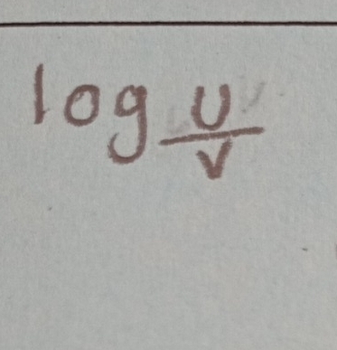 log _ U/v 