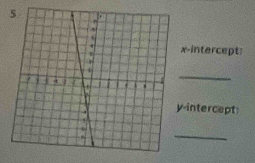 x-intercept: 
_ 
-intercept 
_