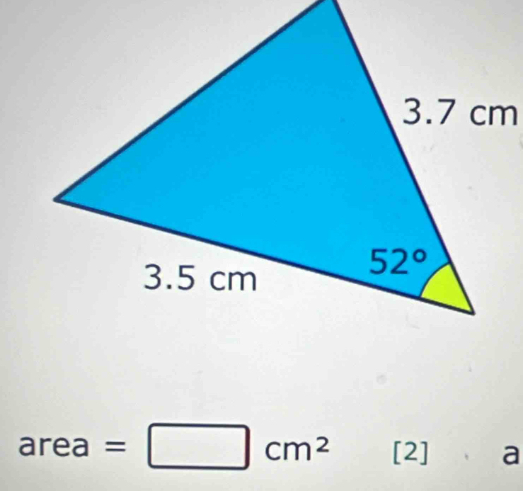 _ 
ar ( a a=□ cm^2 [2]€£ a