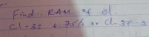 Find RAM of El. 
C1 11-35 f 7sb or d-37-5