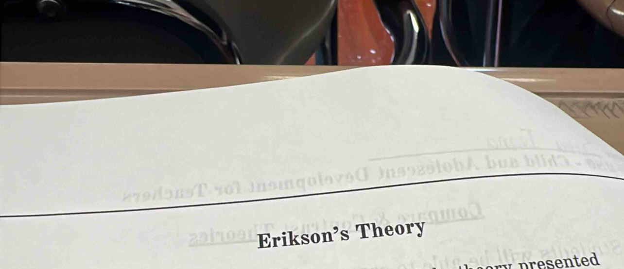 Erikson’s Theory 
ry presented