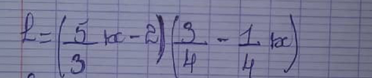 f=( 5/3 rx-2)( 3/4 - 1/4 rx)