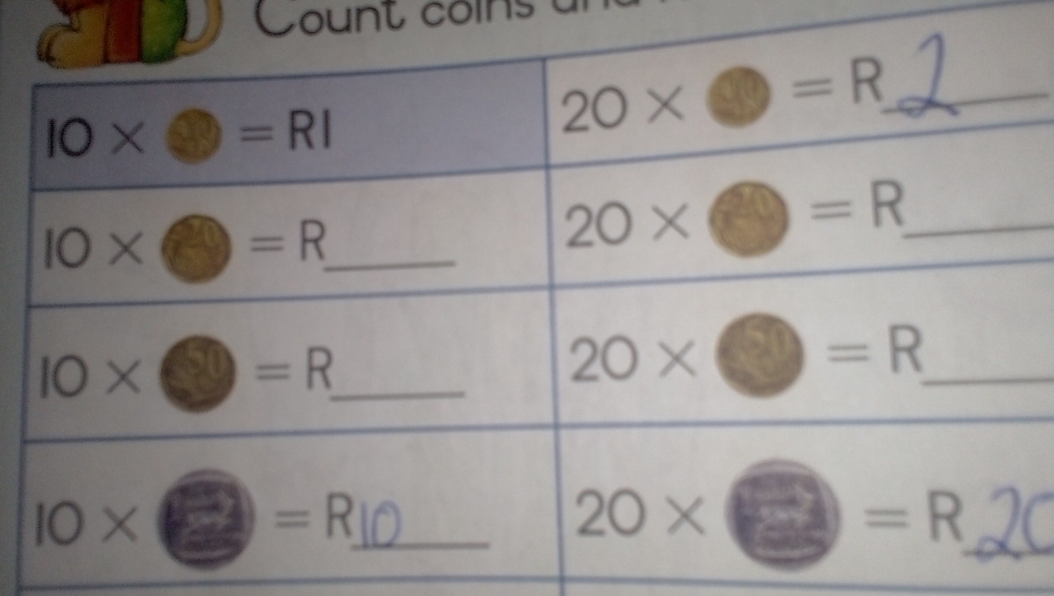 Count coins a
_