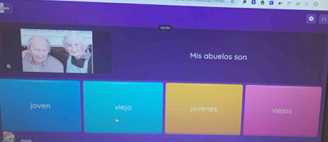 Solved: Mis abuelos son joven viejo jovenes viejos [Others]