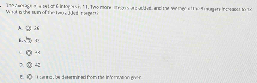 Solved: The average of a set of 6 integers is 11. Two more integers are ...