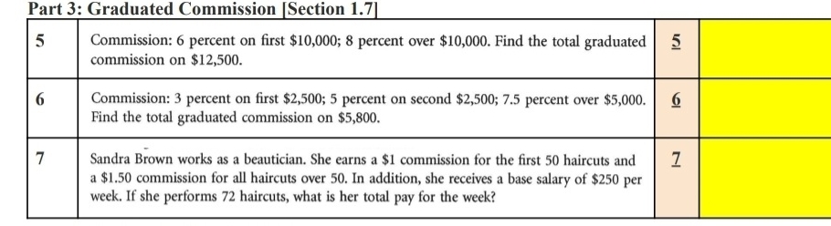 Graduated Commission [Section 1.7]