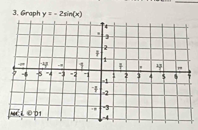 Graph y=-2sin (x)