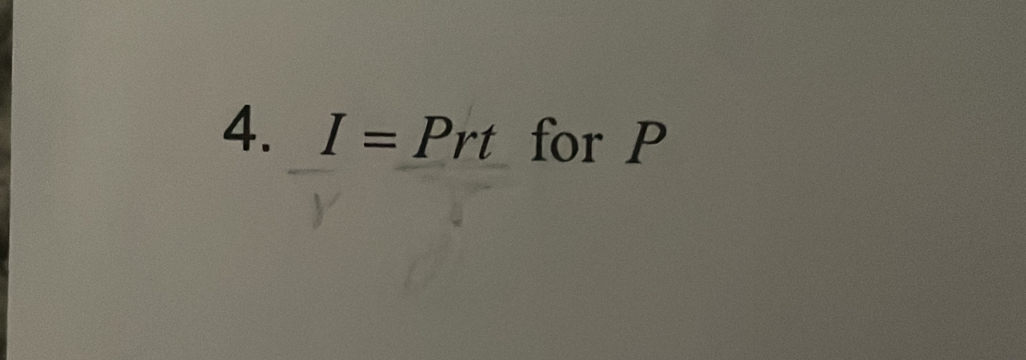 I= Prt for P