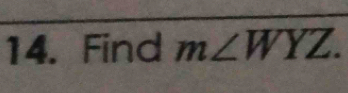 Find m∠ WYZ.